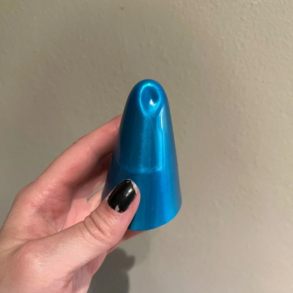 Retro Y2k 17 Inch Lava Lamp Blue Liquid Yellow Wax Chrome Blue Base Rocket‎